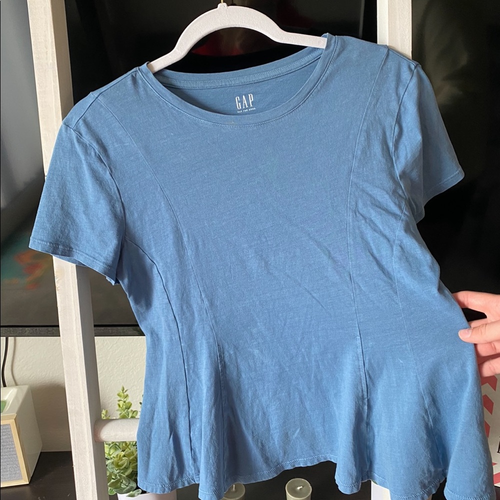 blue short sleeve